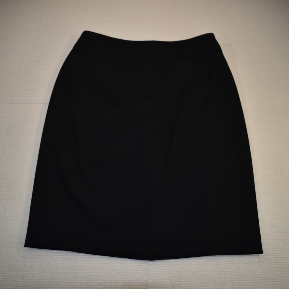 Calvin Klein Womens Black Pencil Skirt Size 2P Business Career Office Work Wear